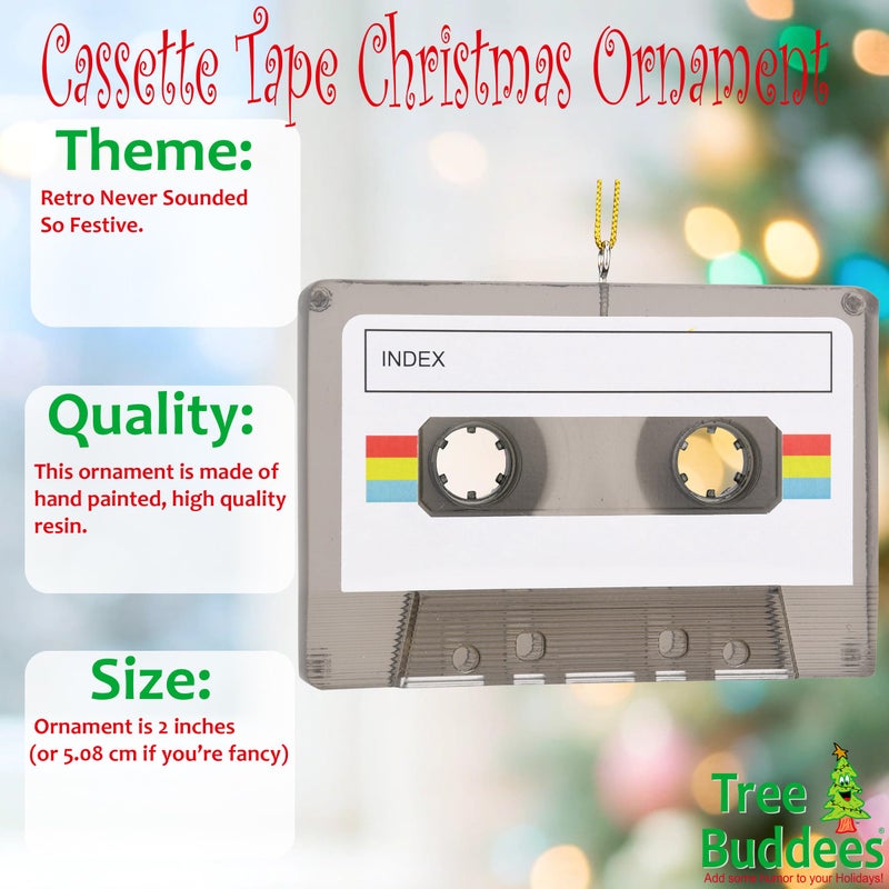 Tree Buddees Retro Cassette Tape Unique Christmas Ornaments - Personalizable - Image 2
